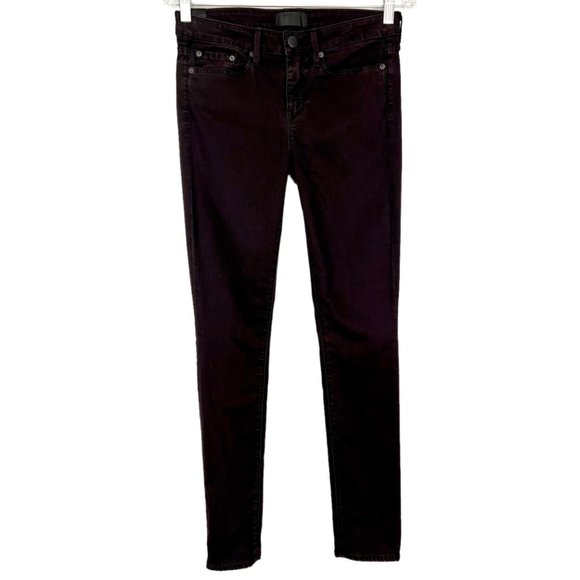 Vince Skinny Jeans Mulberry Purple Mid Rise Stretch DV133B-2096 size 27 - Picture 2 of 12